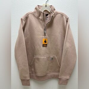Carhartt Women's Beige Quarter-Zip Sweatshirt